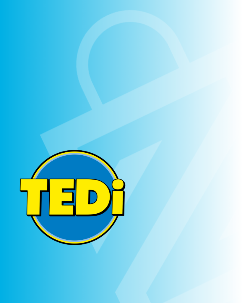 Fondo azul con logo zona 2 y logo tedi